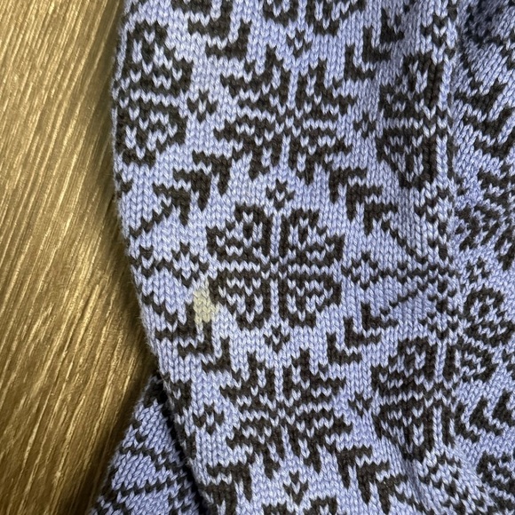 Vintage LL Bean Nordic Fair Isle Cardigan Sweater Silver Buttons small - Picture 3 of 6